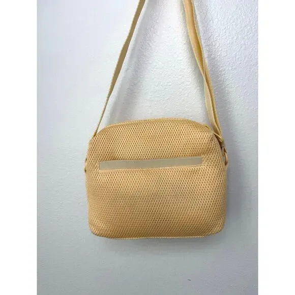 Dagne Dover Micah Air Mesh Pollen Yellow Crossbody - Picture 3 of 5